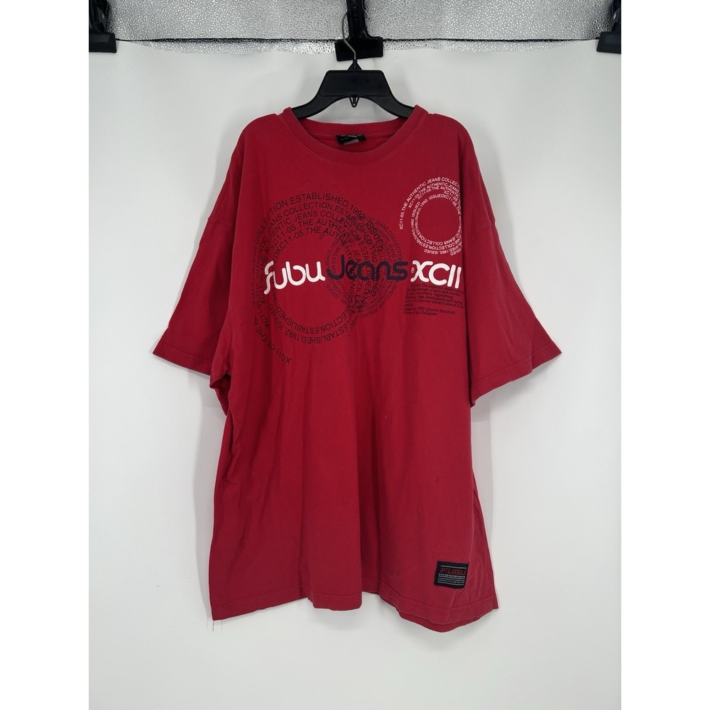 Fubu Vintage Y2K Graphic Tee Short Sleeve Oversized Baggy Grunge Skater XXL 2XL‎